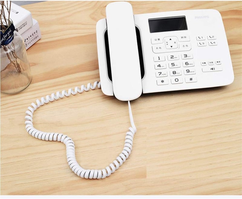 Saisn Telephone Handset Cord 10 Feet (Stretch Length) RJ9 4P4C Phone Cord for Landline Coiled Phone Cable Curly Telephone Wire, Coiled Length 1.2 to 10 Feet, White - Image 5